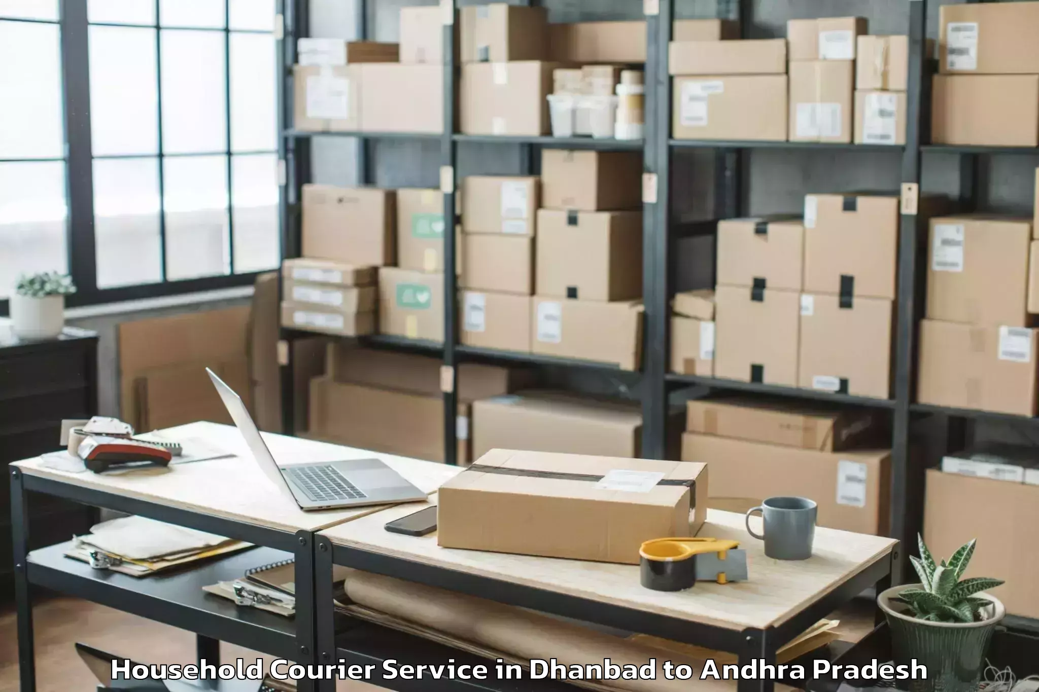 Easy Dhanbad to Razole Household Courier Booking